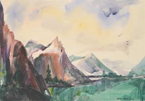 PRAGNELL Bartley Robilliard 1908-1966,Untitled - Emerald Lake,1942,Levis CA 2024-04-21