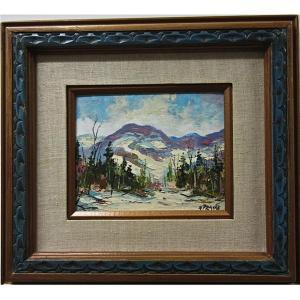 PRANKE WALTER 1925,SNOW COVERED MOUNTAINS; DECEMBER DAY IN NORTHERN O,Waddington's CA 2014-10-27