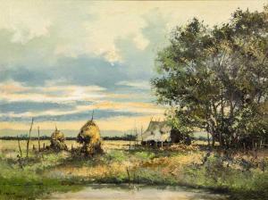 PRASIT P 1900,Landscape with Haystacks,1973,5th Avenue Auctioneers ZA 2015-05-17