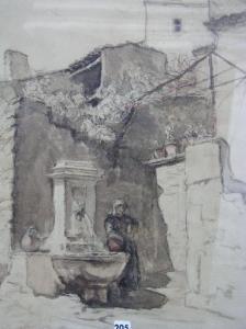 PRAT LOYS 1879-1934,Vieille fontaine à Grignan,Brissoneau FR 2012-02-03