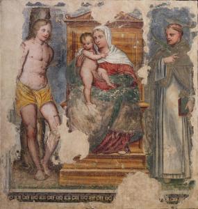 PRATA DA CARAVAGGIO Francesco 1490-1527,Madonna con il Bambino e i Santi Seba,Wannenes Art Auctions 2019-05-28