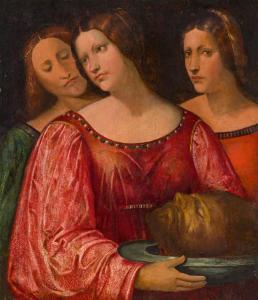 PRATA DA CARAVAGGIO Francesco 1490-1527,Salome mit dem Haupt Johannes des Tä,im Kinsky Auktionshaus 2015-06-16