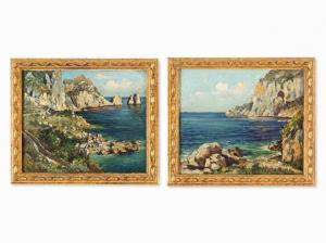 PRATELLA Attilio 1856-1949,Coastal Views Of Capri,1910-30,Auctionata DE 2015-09-23