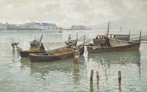 PRATELLA Attilio 1856-1949,The Bay of Naples as seen from Mergellina,Palais Dorotheum AT 2013-10-16