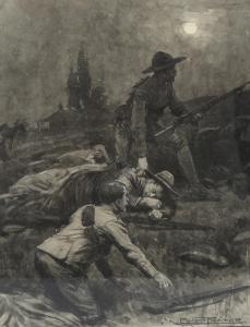 PRATER Ernest 1864-1950,Boer War, a night watch,Burstow and Hewett GB 2023-02-23
