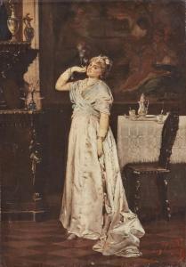 PRATI Eugenio 1842-1907,Ritratto di gentildonna,1879,Capitolium Art Casa d'Aste IT 2021-12-15