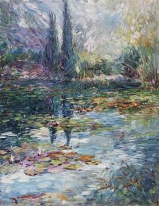 PRATT Jeffrey 1940,Landscape with water lilies on a pond,Woolley & Wallis GB 2023-12-13