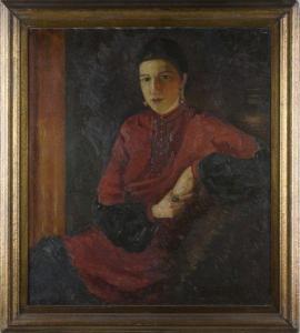 PRECHT Fred A 1900-1900,Portrait of a Woman,1920,Leland Little US 2009-09-19