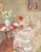 PREECE Patricia 1900-1971,Alady seated reading in an interior,Dreweatt-Neate GB 2011-06-22