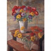 PREGEL Alexandra Nicholaeva 1907-1984,Flowers and Book, circa,1950,William Doyle US 2011-05-25