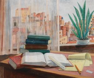 PREGEL Alexandra Nicholaeva 1907-1984,Stillleben mit Büchern,Palais Dorotheum AT 2019-12-10