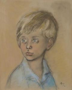 PREGO DE OLIVER Manuel 1915-1986,Retrato de niño,1970,Subastas Segre ES 2018-02-06