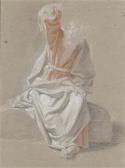 PREISLER Johann Daniel 1666-1737,Studie eines Mannes in rotem Kleid und drapiertem,Palais Dorotheum 2012-05-02
