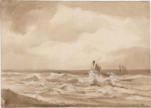 PRELLER Friedrich I 1804-1878,Am Strand bei Ostende,1852,Galerie Bassenge DE 2023-06-09