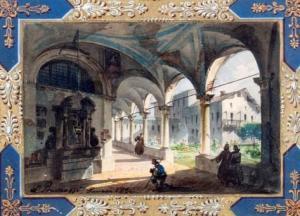 PREMAZZI Luigi Ossipovitch 1814-1891,Devozione nel chiostro,1856,Finarte IT 2021-07-06