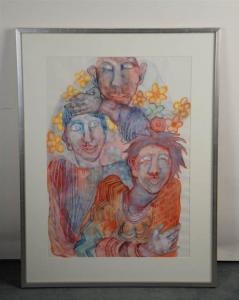 PREMM R,Three Faces with Flowers,1972,Harlowe-Powell US 2010-01-22
