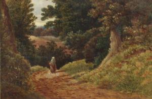 PRENTICE John R 1800-1800,A lady in a country wooded lane,Denhams GB 2019-08-28