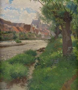 PRENTZEL Hans,View on Besigheim by the river Enz,1910,Hargesheimer Kunstauktionen 2018-09-22