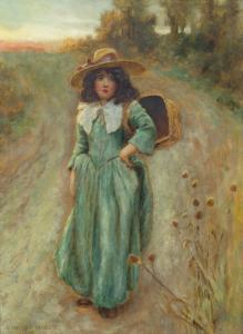 PRESCOTT DAVIES Norman 1862-1915,The Long Way Home,1910,Tooveys Auction GB 2021-02-03