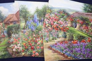 PRESSLAND Annie L 1800-1900,a group of four small garden studies,Gorringes GB 2021-09-06