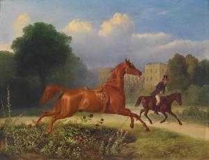 PRESTEL Johann E. Gottlieb 1804-1885,An Unbroken Horse,Palais Dorotheum AT 2013-10-16