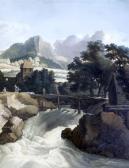 PRESTEL Johann Gottlieb 1739-1808,Waterfall in a landscape,Gorringes GB 2009-07-01