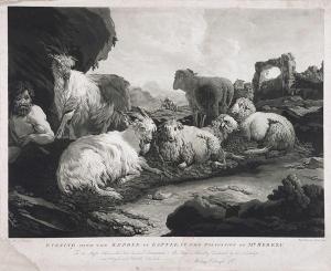 PRESTEL Marie Catherine,Capre e pecore in un paesaggio arcadico,1794,Casa d'Aste Arcadia 2022-09-12