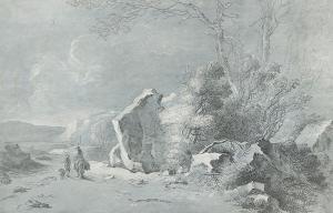PRESTEL Marie Catherine 1747-1794,Landschaft mit Reiter und Wanderer,Winterberg Arno DE 2023-10-21