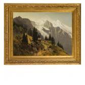 PRESTELE Karl 1839,Paesaggio montano con figure,1885,Wannenes Art Auctions IT 2017-03-08