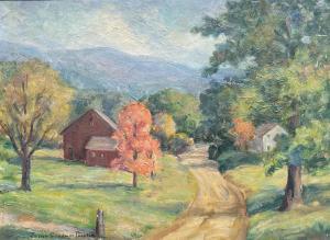 PRESTON Jessie Goodwin 1880,Country Landscape with Barn,Burchard US 2022-02-19