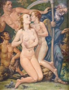 PRESTON Lawrence 1883-1960,An allegorical scene with a faun, ang,1951,Bellmans Fine Art Auctioneers 2023-08-07