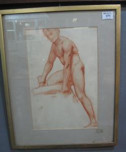 PRESTON Lawrence 1883-1960,male nude,Peter Francis GB 2020-02-05