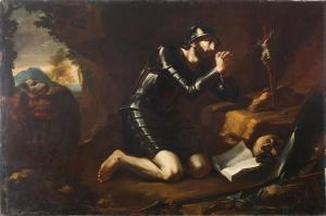 PRETI Mattia 1613-1699,San Guglielmo di Malavalle in meditazione,Blindarte IT 2010-12-12