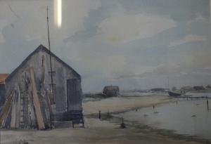 PRETTY John R. 1900,Boat yard scene,Dreweatts GB 2015-04-09