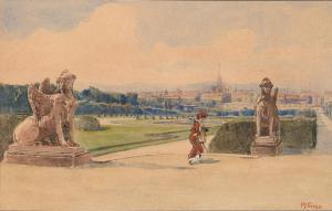 PREUSS Rudolf 1879-1961,A view from the Upper Belvedere towards Vienna,Palais Dorotheum 2022-09-28