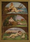 PREVOT Maria 1800-1800,Study for Three Lunette Designs with Allegorical N,Skinner US 2011-11-16
