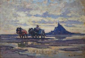 PREVOT VALERI Andre,La charrette dans la baie du Mont Saint Michel,Kahn & Associes 2023-07-01