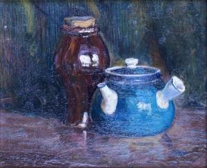 PREVOT VALERI Andre 1890-1930,NATURE MORTE AUX POTS DE GRÈS,Pillon FR 2014-01-19