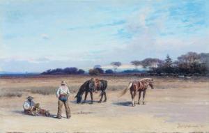 PRIANISHNIKOV Ivan Petrovich,Cowboys bei Dämmerung,1887,Beurret Bailly Widmer Auctions 2024-03-13