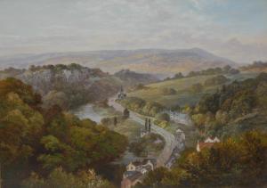 PRICE Edward 1801-1890,The River Valley, Matlock Bath, Derbys,1881,Bamfords Auctioneers and Valuers 2020-12-02