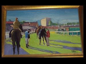 PRICE Geoffrey 1900-1900,Views of Chester racecourse with horses and jockeys,Bonhams GB 2011-10-18