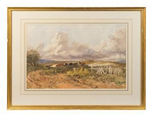 PRICE James 1842-1876,Crossing the Moor: Drover and Cattle,Hindman US 2021-10-13