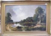 PRICE James 1842-1876,Wagon and horses by a wooded lake,David Lay GB 2011-04-07