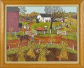 PRICE Janis 1933-1933,barnyard scene,Pook & Pook US 2014-09-10