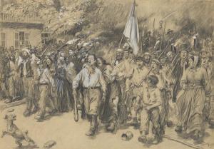 PRICE Norman Mills 1877-1951,Provincial Mob,Swann Galleries US 2018-06-05