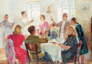 PRICHEPA Yakov Maksimovich 1919,The Toast,1948,Christie's GB 1999-09-08