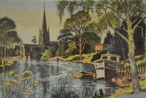 PRIDDEY James 1916-1980,Trinity Church Stratford-on-Avon,Fieldings Auctioneers Limited GB 2013-01-12