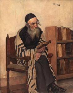 PRIECHENFRIED Alois Heinrich 1867-1953,A Rabbi reading,Bonhams GB 2023-09-27