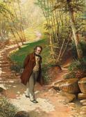 PRIECHENFRIED Alois Heinrich 1867-1953,Franz Schubert beim Spaziergang im Wienerwa,Palais Dorotheum 2023-06-26