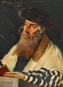 PRIECHENFRIED Alois Heinrich 1867-1953,Portrait of a Rabbi,Palais Dorotheum AT 2023-09-07